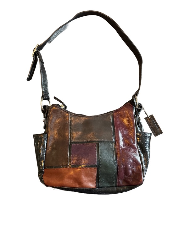 Naturalizer Handbags - Vintage Naturalizer Multi-Color Patchwork Leather Shoulder Bag